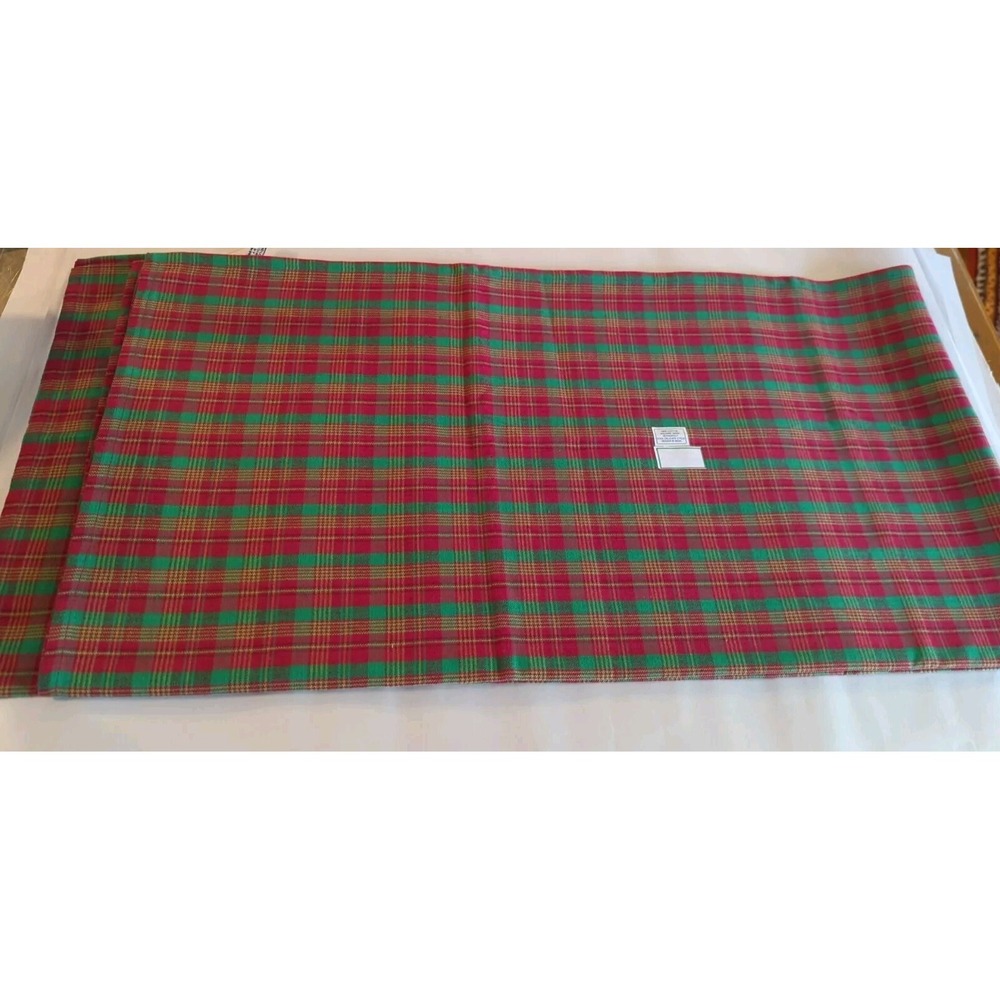100% Cotton Plaid Handloom TABLECLOTH By Primitive Artisans Inc 60x60" Square
